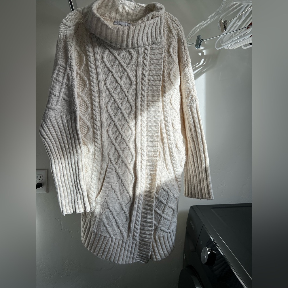 prAna Ivory Delaney Duster Coal Sweater Women's Size Large